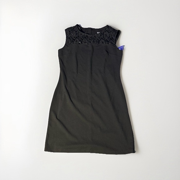 SL Fashions Dresses & Skirts - SLNY Black Sleeveless Lace Embellished Midi Dress Sz 16 NWT